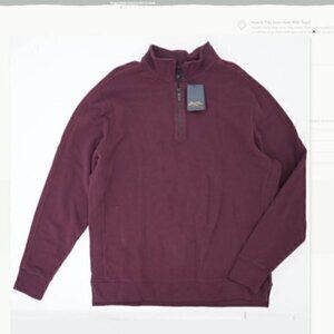 Good Man Brand maroon quarter zip long sleeve pullover sweater